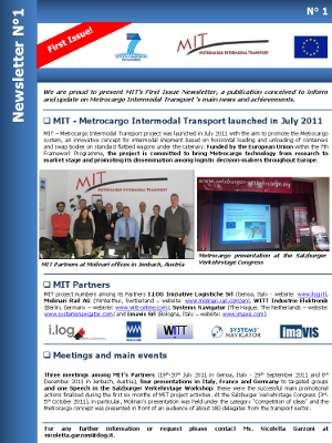 MIT Newsletter n. 1 - 2012-01