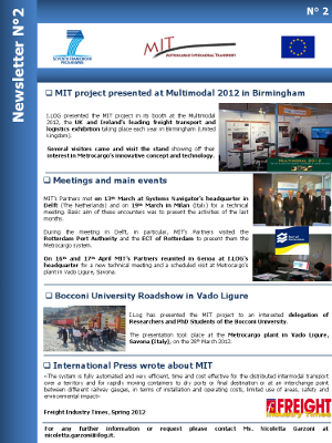 MIT Newsletter n. 2 - 2012-05